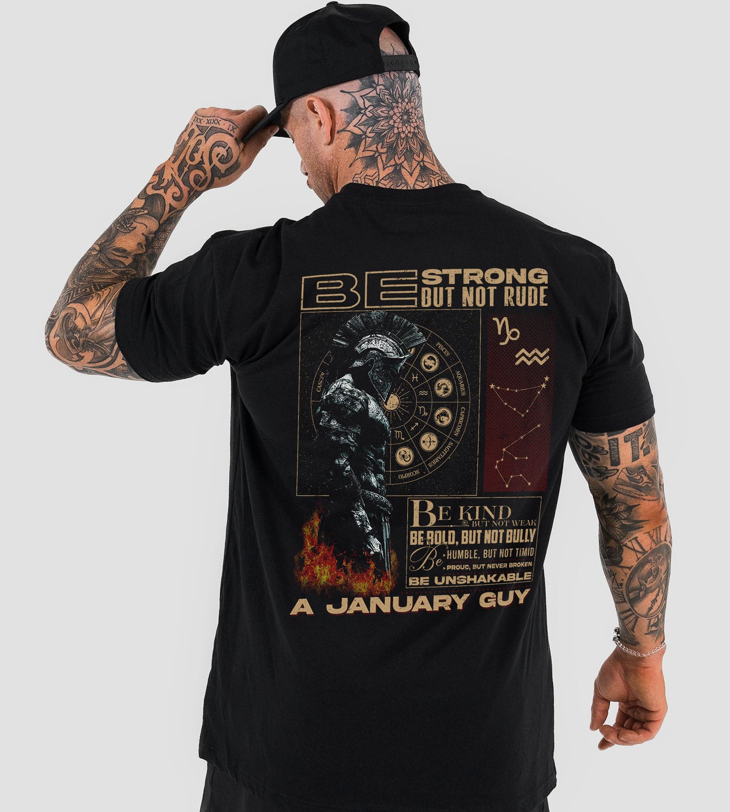 Be Strong But Not Rude – A January Guy Shirt / Zip Hoodie | Zodiac Warrior Vintage Graphic