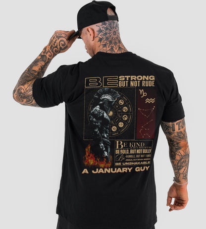 Be Strong But Not Rude – A January Guy Shirt / Zip Hoodie | Zodiac Warrior Vintage Graphic