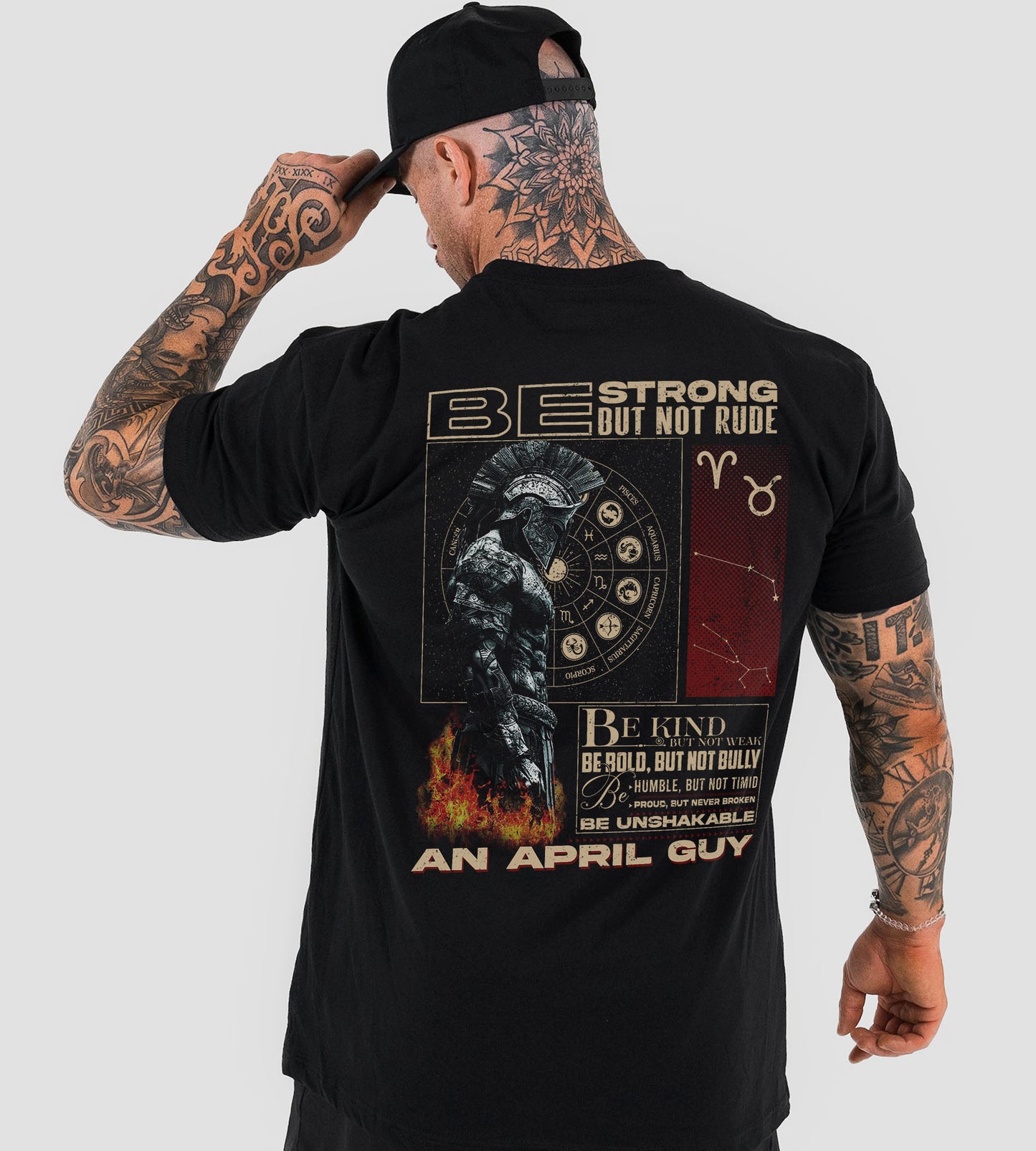 Be Strong But Not Rude – An April Guy Shirt / Zip Hoodie | Zodiac Warrior Vintage Graphic