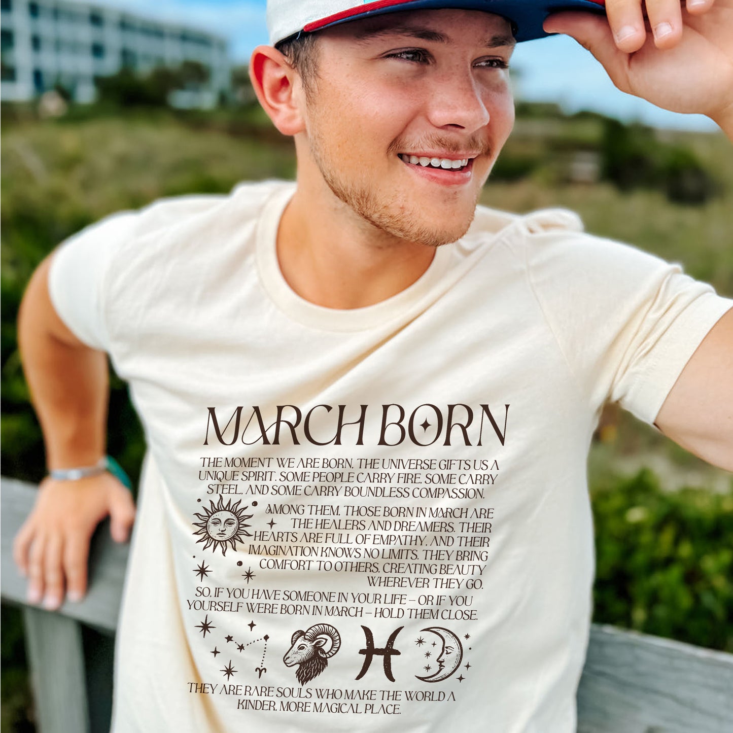 March Born T-Shirt – Zodiac Birthday Shirt, Astrology Horoscope Tee, Spiritual Gift