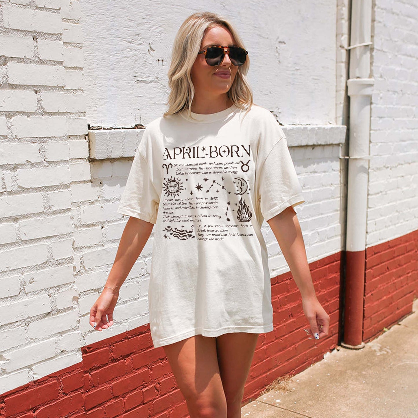 April Born T-Shirt – Zodiac Birthday Shirt, Astrology Horoscope Tee, Spiritual Gift