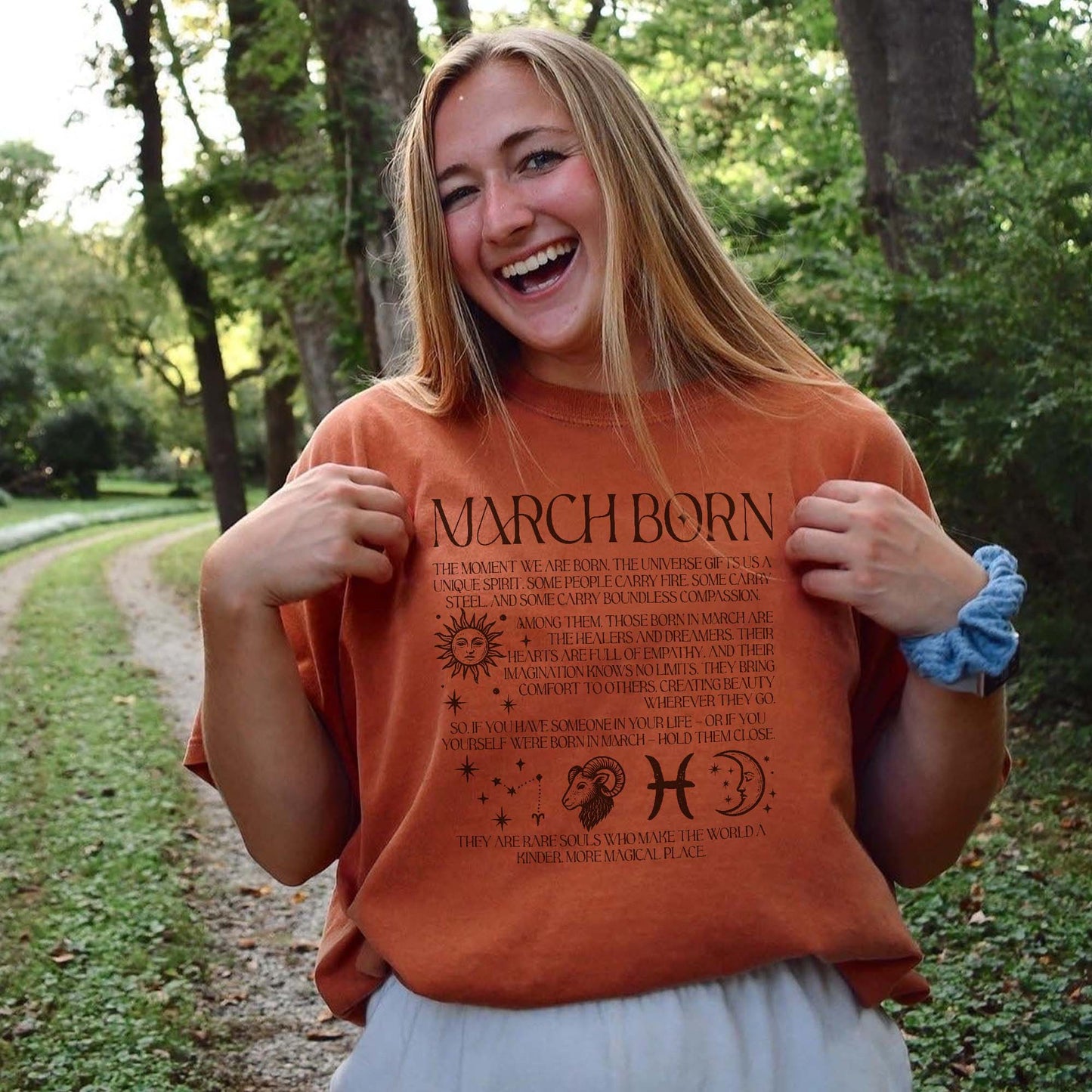 March Born T-Shirt – Zodiac Birthday Shirt, Astrology Horoscope Tee, Spiritual Gift