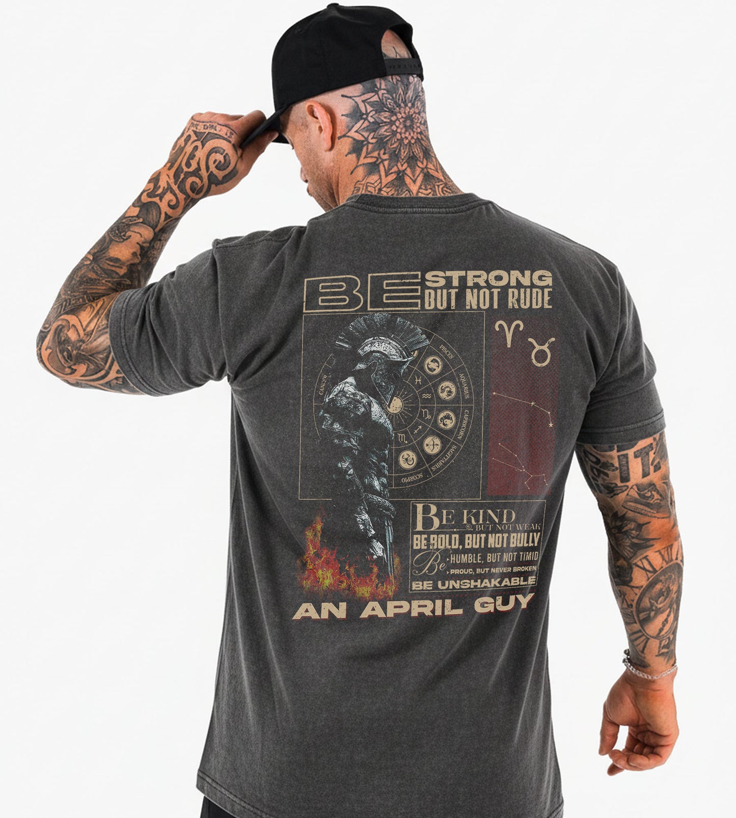 Be Strong But Not Rude – An April Guy Shirt / Zip Hoodie | Zodiac Warrior Vintage Graphic