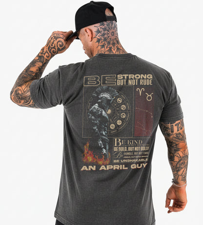 Be Strong But Not Rude – An April Guy Shirt / Zip Hoodie | Zodiac Warrior Vintage Graphic